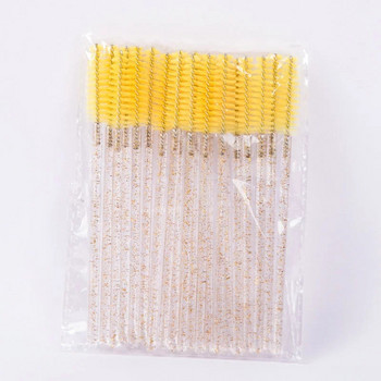 50/5 τεμ. Eyelash Extension Μακιγιάζ μιας χρήσης Mascara Stick Applicator Eyelashes Crystal Eyelash Brush Brush