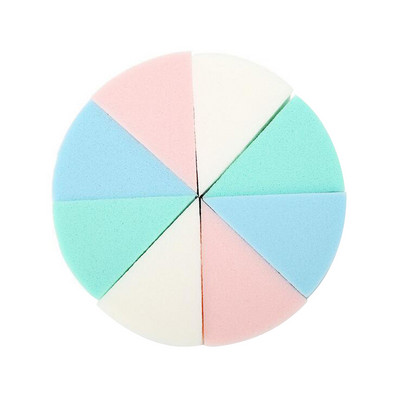 8Gb. Pack Trijstūra formas Candy Color mīksts sejas tīrīšanas spilventiņš Kosmētiskais Puff Clean Sponge Wash Sejas aplauzums Sūkļa dāvanas