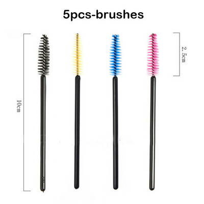 Labas kvalitātes vienreizējās lietošanas 50/5gab/iepakojumā Crystal Eyelash Makeup Brush Diamond Handle Skropstu nūjiņas Skropstu pieaudzēšanas aplauzuma rīks Jauns