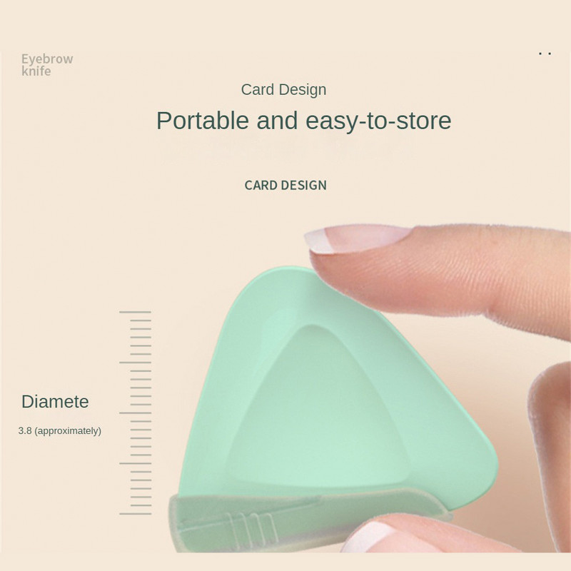 1/2Gb 3-in-1 uzacu trimmeris, kas nav iestrēdzis asas papīra griešanas uzacu šķēres ar ķemmi, nerūsējošā tērauda grima rīki/piederumi