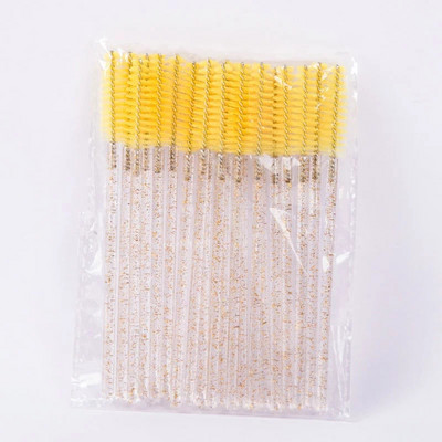 Labas kvalitātes vienreizējās lietošanas 50/5 gab./iepakojumā Crystal Eyelash Makeup Brush Diamond Handle Skropstu nūjiņas Skropstu pieaudzēšanas rīks New Hot