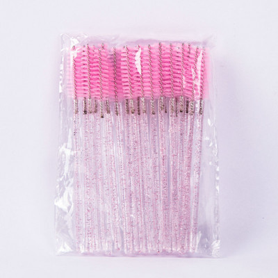 Labas kvalitātes vienreizējās lietošanas 50/5 gab./iepakojumā Crystal Eyelash Makeup Brush Diamond Handle Skropstu nūjiņas Skropstu pieaudzēšanas rīks New Hot