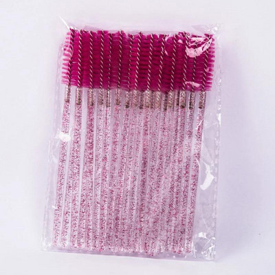 Labas kvalitātes vienreizējās lietošanas 50/5 gab./iepakojumā Crystal Eyelash Makeup Brush Diamond Handle Skropstu nūjiņas Skropstu pieaudzēšanas rīks New Hot