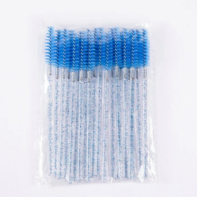 Labas kvalitātes vienreizējās lietošanas 50/5 gab./iepakojumā Crystal Eyelash Makeup Brush Diamond Handle Skropstu nūjiņas Skropstu pieaudzēšanas rīks New Hot
