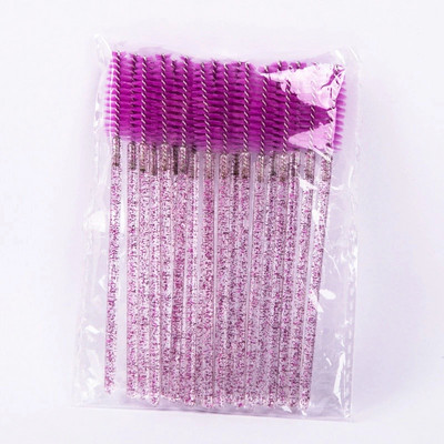Labas kvalitātes vienreizējās lietošanas 50/5 gab./iepakojumā Crystal Eyelash Makeup Brush Diamond Handle Skropstu nūjiņas Skropstu pieaudzēšanas rīks New Hot