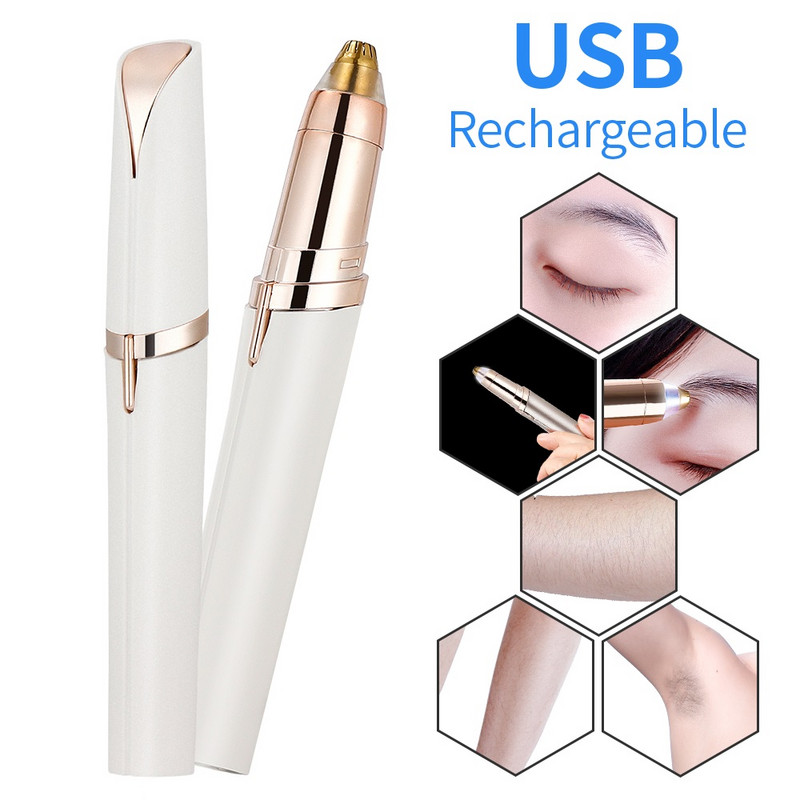 Elektriskais uzacu trimmeris mini uzacu epilators pārnēsājams sejas matu skuveklis lūpu matu degunā matu noņemšanas skuveklis sieviešu trimmeri