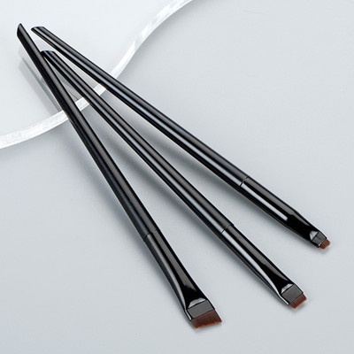 Blade Eyeliner Brush Uzacu otiņa Pārnēsājama Flat Fine Eye Liner Brow Contour Makeup Birs Kosmētikas skaistuma aplauzuma rīks 3gab/komplekts