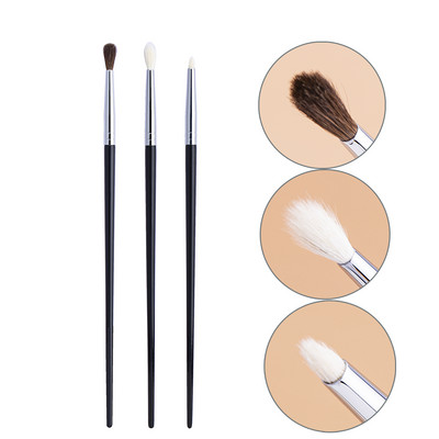 Mazu kroku otiņa pūkaini kazas mati/zirga spalva Precīza konusveida kroku aplauzuma rīks Mini smailu acu ēnu maisīšanas grima otiņa