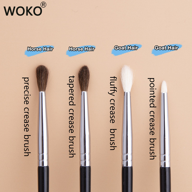 Mazu kroku otiņa pūkaini kazas mati/zirga spalva Precīza konusveida kroku aplauzuma rīks Mini smailu acu ēnu maisīšanas grima otiņa