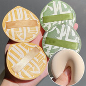 Kolmnurkne ümmargune kosmeetiline puhv, kuiv, märg kasutatav pehme õhkpadjaga puuderjumestus kaasaskantav käsn, puuvillane pestav naiste meigipuhv