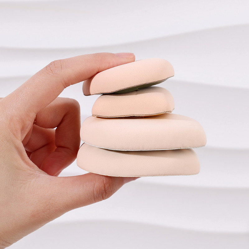 Kolmnurkne ümmargune kosmeetiline puhv, kuiv, märg kasutatav pehme õhkpadjaga puuderjumestus kaasaskantav käsn, puuvillane pestav naiste meigipuhv