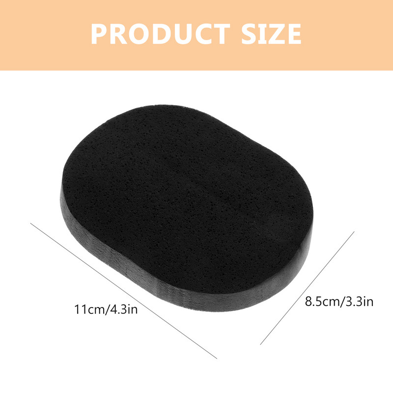 2 buc Burete negru de curățare a feței cu cărbune de bambus pentru exfoliere de curățare a pielii