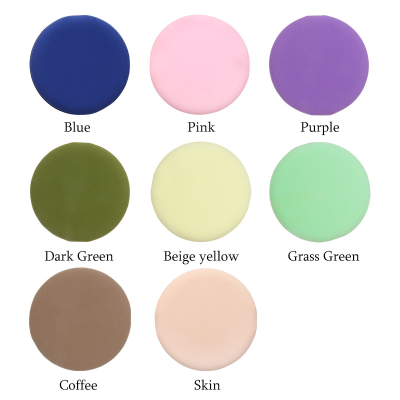 5 gab. Profesionāls apaļas formas sejas sejas ķermeņa pūdera tonālais krēms Puff Portable, mīksts, kosmētisks, pūšošs aplauzuma krēms, sūkļa partija