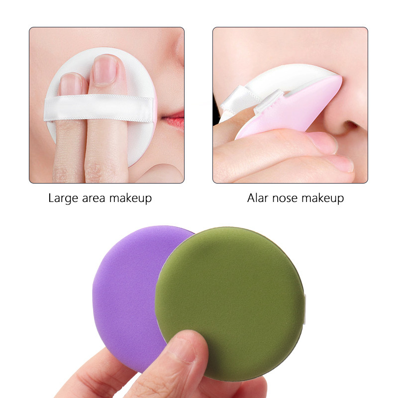5 gab. Profesionāls apaļas formas sejas sejas ķermeņa pūdera tonālais krēms Puff Portable, mīksts, kosmētisks, pūšošs aplauzuma krēms, sūkļa partija