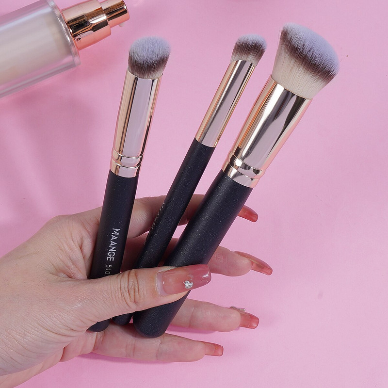 Maange 3gab aplauzuma otu komplekts Foundation Brush korektora instrumentu otiņa bronzas skaistumam rīku suku komplekts sievietēm katru dienu