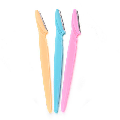 3gab/komplekts salokāms sejas uzacu trimmeris padušu matu skuveklis Beauty sejas acu uzacu formas skuveklis no nerūsējošā tērauda asmeņiem grima rīks