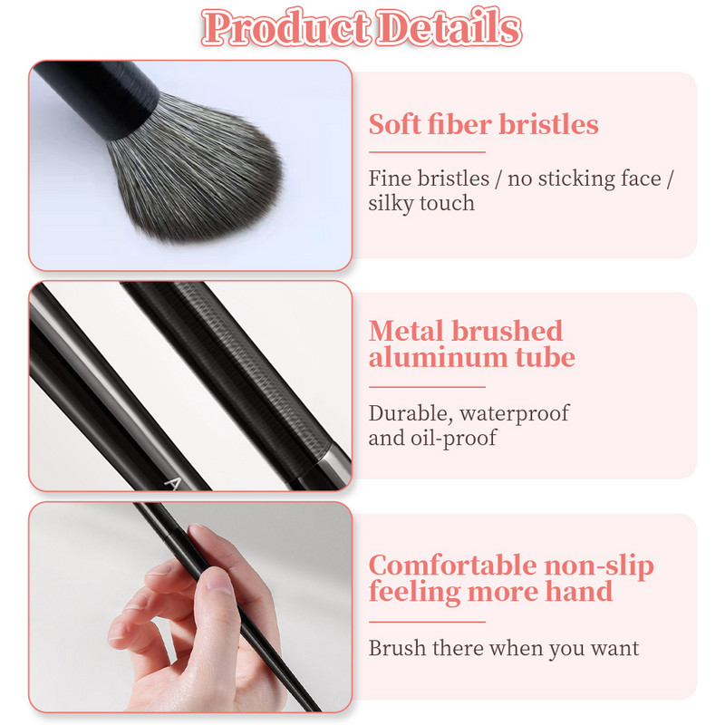 Deguna ēnu otiņa leņķveida kontūras aplauzuma otas Sejas deguna siluets Acu ēnas Kosmētiskā Blending Korektora otiņa Aplauzuma rīki