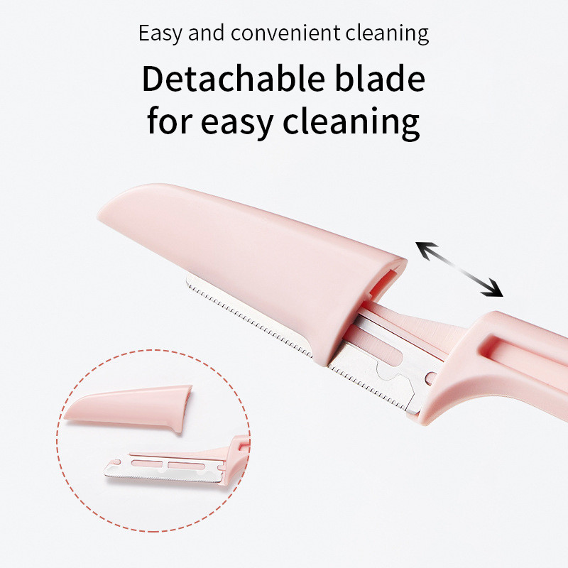 Saliekams uzacu trimeris sievietēm Drošs un viegli lietojams komplekts iesācējiem ar maināmiem asmeņiem, piemērots iesācējiem