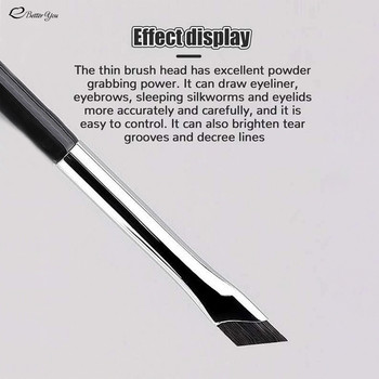 Ultra-Thin Blade Pro: Αναβαθμισμένο επαγγελματικό πινέλο ματιών και βούρτσα φρυδιών με επίπεδη γωνία για εφαρμογή κάτω από τα μάτια και ακριβές μακιγιάζ