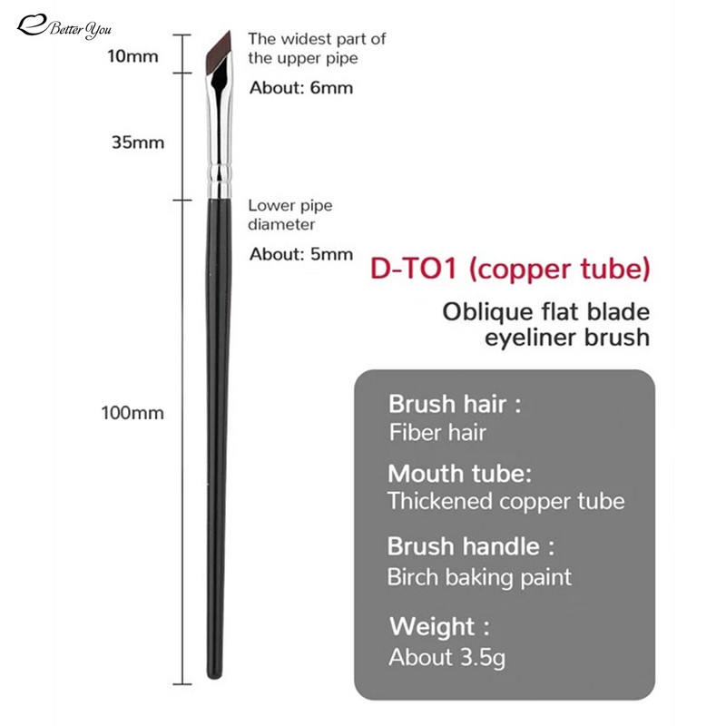 Ultra-Thin Blade Pro: Nadograđeni profesionalni kist za olovku za oči i četkica za obrve ravnog kuta za podočnjake i preciznu šminku