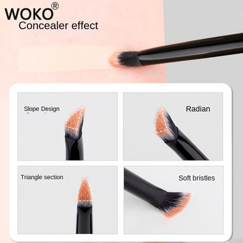 Small Iron Concealer Brush Angled Cream Foundation Concealer Πινέλα μακιγιάζ Oblique Angled Triangle Concealer Εργαλεία μακιγιάζ