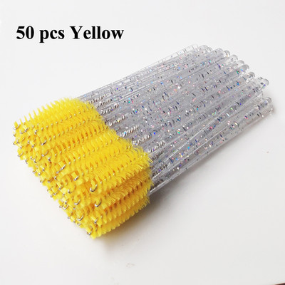 50/100 db Eldobható szempilla kefe Crystal Eye Lashes Extension szempillaspirál pálcák szemöldökkefe applikátor orsók smink ecsetek