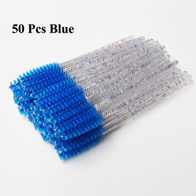 50/100 db Eldobható szempilla kefe Crystal Eye Lashes Extension szempillaspirál pálcák szemöldökkefe applikátor orsók smink ecsetek