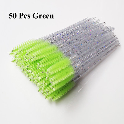 50/100 db Eldobható szempilla kefe Crystal Eye Lashes Extension szempillaspirál pálcák szemöldökkefe applikátor orsók smink ecsetek