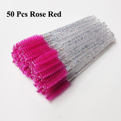 50/100 db Eldobható szempilla kefe Crystal Eye Lashes Extension szempillaspirál pálcák szemöldökkefe applikátor orsók smink ecsetek