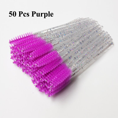 50/100 db Eldobható szempilla kefe Crystal Eye Lashes Extension szempillaspirál pálcák szemöldökkefe applikátor orsók smink ecsetek