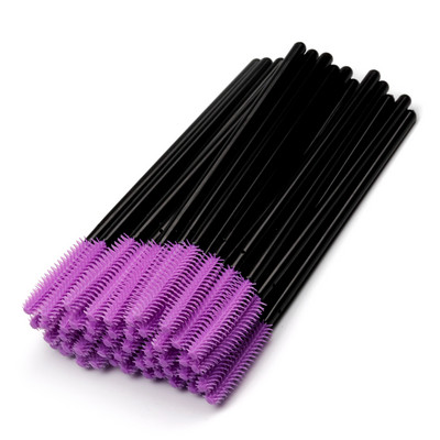 50 gab. Silikona gēla skropstu birstīte vienreizēja uzacu birstīte skropstu tušu nūjiņas aplikators grima otu ķemmes komplekti skropstu pieaudzēšanas rīks