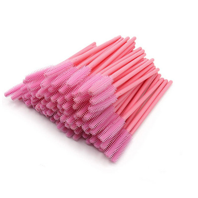 50 gab. Silikona gēla skropstu birstīte vienreizēja uzacu birstīte skropstu tušu nūjiņas aplikators grima otu ķemmes komplekti skropstu pieaudzēšanas rīks