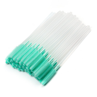 50 gab. Silikona gēla skropstu birstīte vienreizēja uzacu birstīte skropstu tušu nūjiņas aplikators grima otu ķemmes komplekti skropstu pieaudzēšanas rīks