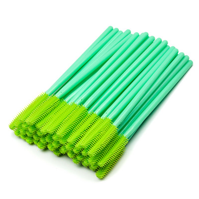 50 gab. Silikona gēla skropstu birstīte vienreizēja uzacu birstīte skropstu tušu nūjiņas aplikators grima otu ķemmes komplekti skropstu pieaudzēšanas rīks