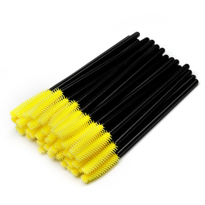 50 gab. Silikona gēla skropstu birstīte vienreizēja uzacu birstīte skropstu tušu nūjiņas aplikators grima otu ķemmes komplekti skropstu pieaudzēšanas rīks