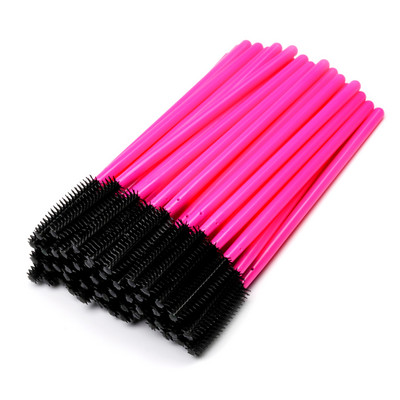 50 gab. Silikona gēla skropstu birstīte vienreizēja uzacu birstīte skropstu tušu nūjiņas aplikators grima otu ķemmes komplekti skropstu pieaudzēšanas rīks