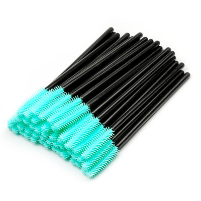 50 gab. Silikona gēla skropstu birstīte vienreizēja uzacu birstīte skropstu tušu nūjiņas aplikators grima otu ķemmes komplekti skropstu pieaudzēšanas rīks