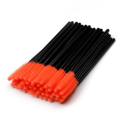 50 gab. Silikona gēla skropstu birstīte vienreizēja uzacu birstīte skropstu tušu nūjiņas aplikators grima otu ķemmes komplekti skropstu pieaudzēšanas rīks