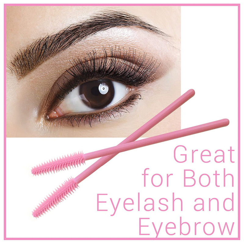 50 gab. Silikona gēla skropstu birstīte vienreizēja uzacu birstīte skropstu tušu nūjiņas aplikators grima otu ķemmes komplekti skropstu pieaudzēšanas rīks