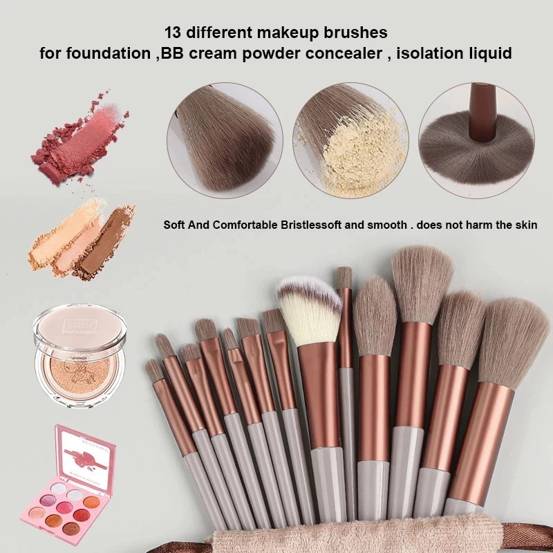 Profesionāls grima otu komplekts Beauty Powder Super Soft Blush Brush Foundation Korektors skropstas Beauty Make Up Brush Cosmetic