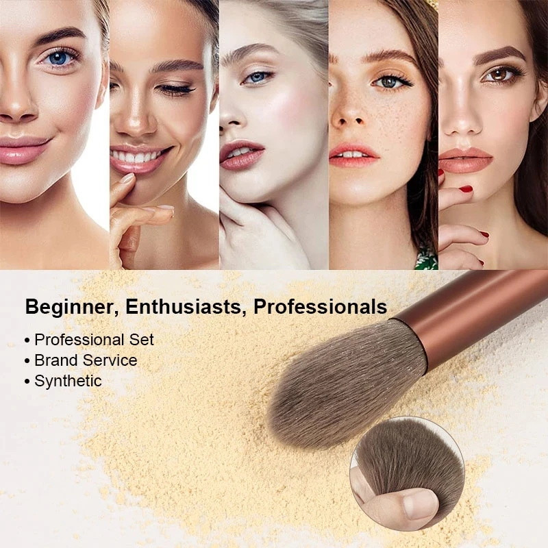 Profesionāls grima otu komplekts Beauty Powder Super Soft Blush Brush Foundation Korektors skropstas Beauty Make Up Brush Cosmetic