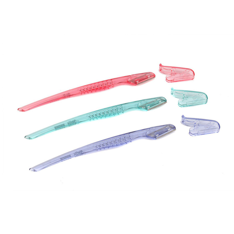 Karsyngirl 3/8 buc. Trimmer colorat pentru sprâncene Cuțit pentru machiaj Lame pentru sprâncene Îndepărtarea părului Racletă sigură Machiaj Instrumente de frumusețe