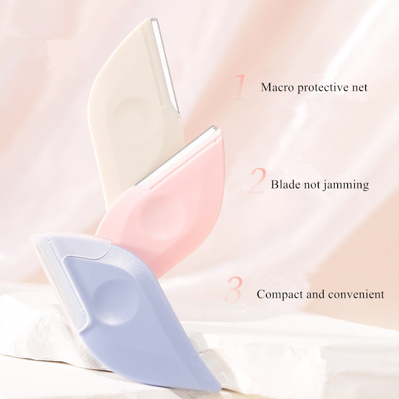 Set od 3 komada Makro trimer za obrve Brijač za obrve Prijenosni neklizajući, jednostavan za rukovanje Aparat za brijanje Uklanjanje obrva Alati za uljepšavanje