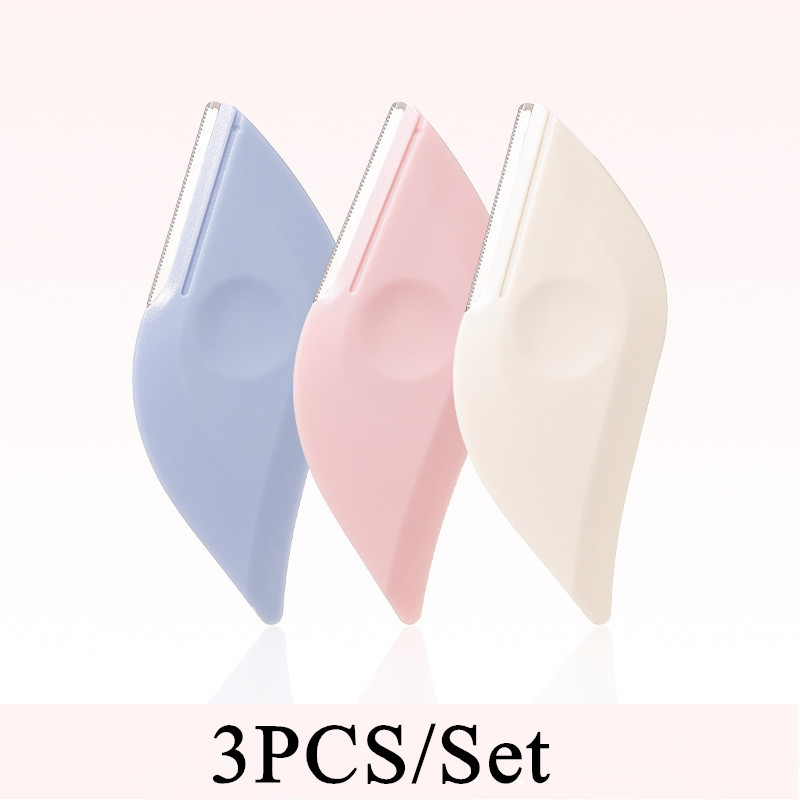 Set od 3 komada Makro trimer za obrve Brijač za obrve Prijenosni neklizajući, jednostavan za rukovanje Aparat za brijanje Uklanjanje obrva Alati za uljepšavanje