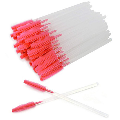 50Gb Vienreizējās lietošanas skropstu birstīte Silikona Skropstu pieaudzēšanas Uzacu birstīte Skropstu tuša Nūjiņas Aplikators Kosmētiskās Birstes Aplauzuma rīks