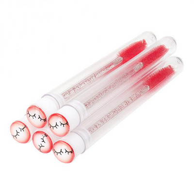 1 ~ 4 gab. Atkārtoti lietojamas uzacu birstītes tūbiņas vienreizējās lietošanas Crystal MakeUp birstes Skropstu pieaudzēšanai maināmi Mascara Wands instrumenti
