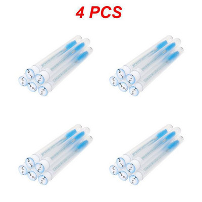 1 ~ 4 gab. Atkārtoti lietojamas uzacu birstītes tūbiņas vienreizējās lietošanas Crystal MakeUp birstes Skropstu pieaudzēšanai maināmi Mascara Wands instrumenti