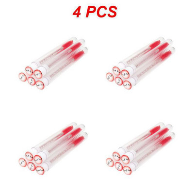 1 ~ 4 gab. Atkārtoti lietojamas uzacu birstītes tūbiņas vienreizējās lietošanas Crystal MakeUp birstes Skropstu pieaudzēšanai maināmi Mascara Wands instrumenti