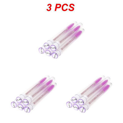 1 ~ 4 gab. Atkārtoti lietojamas uzacu birstītes tūbiņas vienreizējās lietošanas Crystal MakeUp birstes Skropstu pieaudzēšanai maināmi Mascara Wands instrumenti