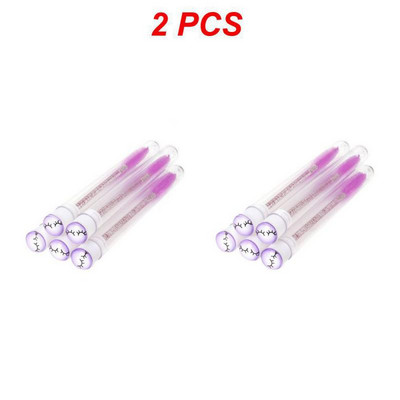 1 ~ 4 gab. Atkārtoti lietojamas uzacu birstītes tūbiņas vienreizējās lietošanas Crystal MakeUp birstes Skropstu pieaudzēšanai maināmi Mascara Wands instrumenti